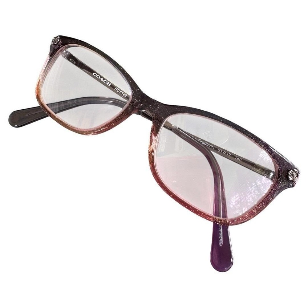 Coach Eyeglasses HC6142 5554 Glittered Transparent‎ Purple Frames Designer